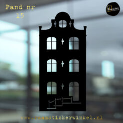 Raamsticker Huisje grachtenpanden nr15