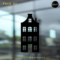 Raamsticker grachtenpand huisje nr29