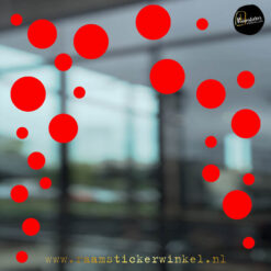 Raamsticker confetti rondjes a5