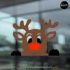 Raamsticker gluur rendier rudolf