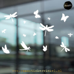 Raamsticker enzo insecten wit RSW