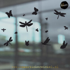 Raamsticker insecten enzo zwart RSW