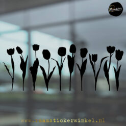 Raamsticker tulp tulpen zwart RSW