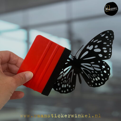 rakel met vilt RSW raamstickerwinkel