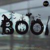 Raamsticker BOO Halloween zwart RSW