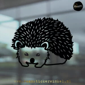 Raamsticker Egel Rosie zwart RSW