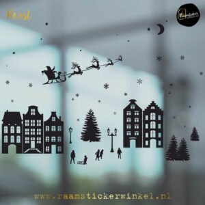 Raamsticker Feestdagen set 4 in 1 Kerst