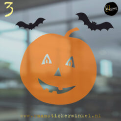 Raamsticker Pompoen 3 Halloween RSW mix