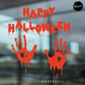 Halloween Raamsticker bloedhanden Halloween RSW