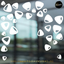 Raamsticker confetti steentjes wit RSW copyright ®raamstickerwinkel