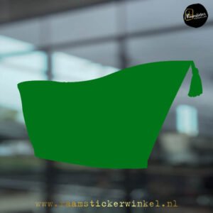 Raamsticker Adjudanten hoed muts steek GROEN RSW