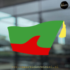 Adjudanten muts steek hoed groen rood geel RSW copyright ®raamstickerwinkel