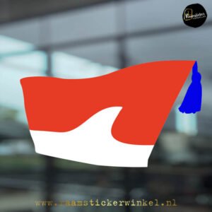 Adjudanten muts steek hoed rood wit blauw RSW copyright ®raamstickerwinkel