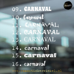 Carnaval letters raamsticker raamstickers 2