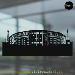 Raamsticker De kuip Rotterdam silhouet RSW copyright ®raamstickerwinkel Sign by: Sticker en Deco