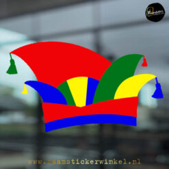 Prinsen Steek muts hoed 4 5 rood blauw geel groen RSW copyright ®raamstickerwinkel