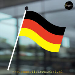 Raamsticker Carnavalsvlag zwart rood geel RSW