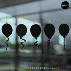Raamsticker ballon herbruikbaar RSW