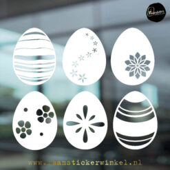 Raamsticker Pasen raamstickers paasei FLOWER pasen wit RSW
