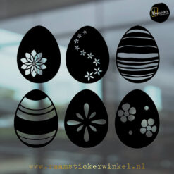Raamsticker Pasen raamstickers paasei FLOWER pasen zw RSW