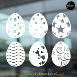 Raamsticker Pasen raamstickers paasei MIX pasen wit RSW