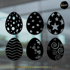 Raamsticker Pasen raamstickers paasei MIX pasen zw RSW