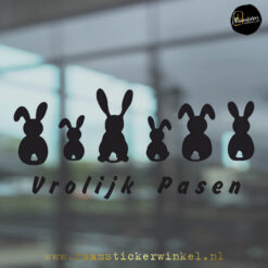 Raamsticker Pasen raamstickers Paashazen paashaas zw RSW