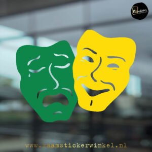 carnaval masker theater Raamsticker gg