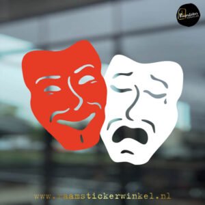 carnaval masker theater Raamsticker rw