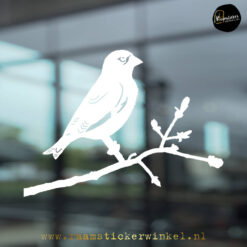 Raamsticker Vink wit
