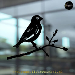 Raamsticker Vink zwart