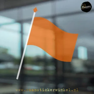 Raamsticker oranje vlag koningsdag WK