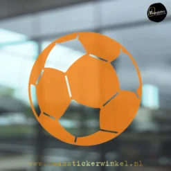 WK EK voetbal raamsticker voetbal oranje