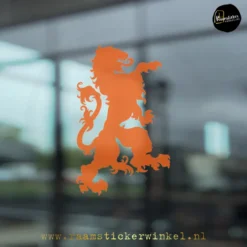WK EK voetbal raamsticker wapen leeuw oranje
