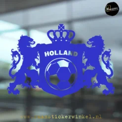 WK EK voetbal raamsticker wapen voetbal blauw copyright ®raamstickerwinkel