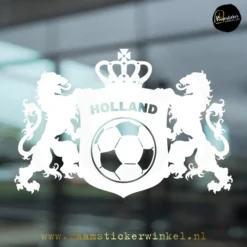 WK EK voetbal raamsticker wapen voetbal wit copyright ®raamstickerwinkel