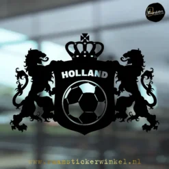 WK EK voetbal raamsticker wapen voetbal zwart copyright ®raamstickerwinkel