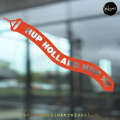 WK EK voetbal raamsticker wimpel hup holland hup rood