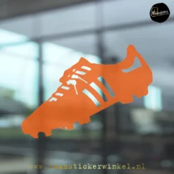 WK EK voetbal voetbalschoen raamsticker oranje
