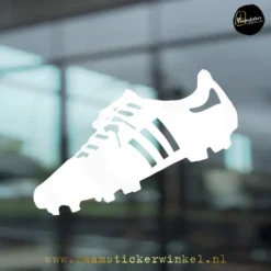 WK EK voetbal voetbalschoen raamsticker wit