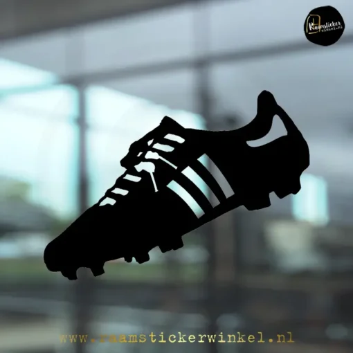 WK EK voetbal voetbalschoen raamsticker zwart