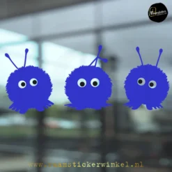 WK EK voetbal wuppies voetbal blauw copyright ®raamstickerwinkel