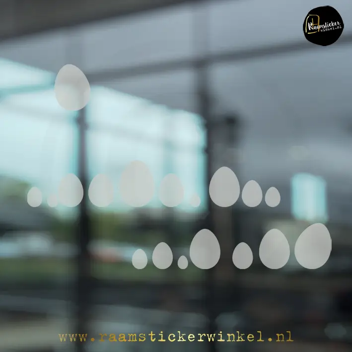 Raamsticker Pasen raamstickers paasei confetti edge copyright ®raamstickerwinkel