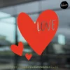 Raamsticker etalage hart love kopie