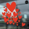 Raamsticker etalage hartjes kopie