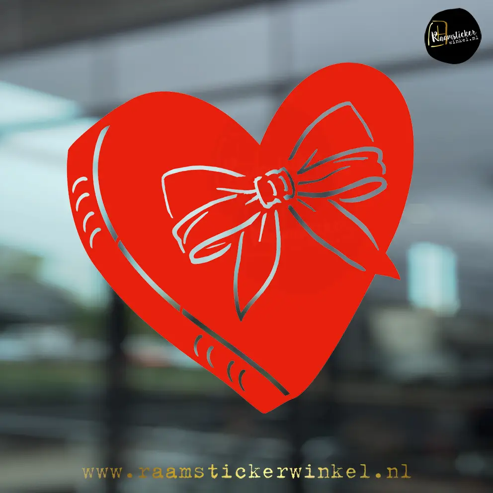 Hart bonbon doos met strik