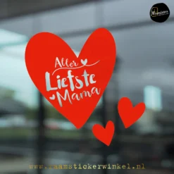 Hart moederdag aller liefste rood