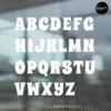 Raamsticker Alfabet wit