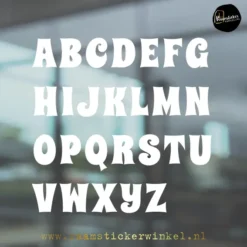 Raamsticker Alfabet wit