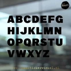 Raamsticker Alfabet zwart
